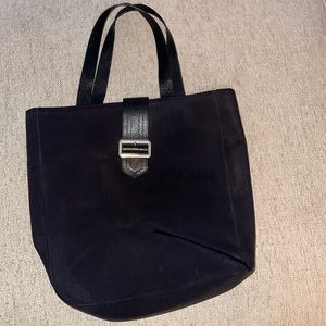 Authentic Burberry Nylon Black Zip Top Tote